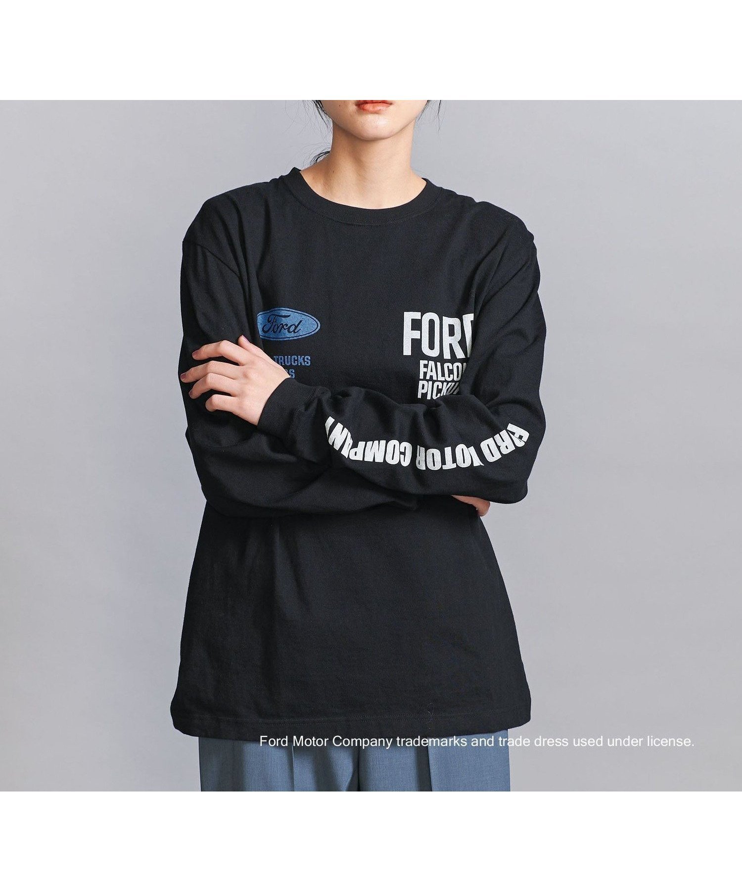 【ユナイテッドアローズ/UNITED ARROWS】の【別注】 GOOD ROCK SPEED FORD ロングスリーブ Tシャツ インテリア・キッズ・メンズ・レディースファッション・服の通販 founy(ファニー) 　ファッション　Fashion　レディースファッション　Fashion for Women　トップス・カットソー　Cut & Sew Tops　シャツ・ブラウス・オフィスカジュアル　Elegant Blouses & Button-Ups　ロングTシャツ・Tシャツ　Longline T-Shirts & Tees　インナー　Innerwear　ヴィンテージ　Vintage Style　春　Spring　グラフィック　Graphic, Graphic Design　サークル　Circle, Round Design　ジャケット　Jacket, Outerwear　スペシャル　Special, Limited Edition　スリーブ　Sleeve, Long Sleeve / Short Sleeve　バランス　Balance, Style Balance　別注　Limited Edition, Custom Order　ロング　Long, Long-Length　S/S・春夏　SS, Spring/Summer, Warm Season　アウトレット　Outlet / Clearance　夏　Summer　BLACK|ID: prp329100004792810 ipo3291000000034775818