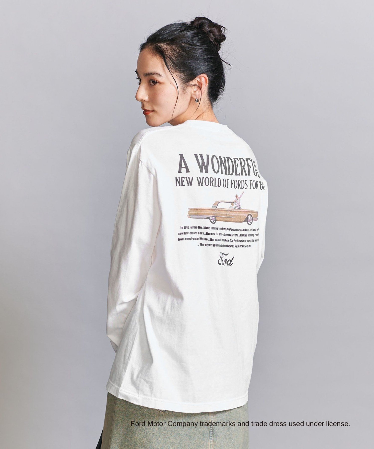 【ユナイテッドアローズ/UNITED ARROWS】の【別注】 GOOD ROCK SPEED FORD ロングスリーブ Tシャツ インテリア・キッズ・メンズ・レディースファッション・服の通販 founy(ファニー) 　ファッション　Fashion　レディースファッション　Fashion for Women　トップス・カットソー　Cut & Sew Tops　シャツ・ブラウス・オフィスカジュアル　Elegant Blouses & Button-Ups　ロングTシャツ・Tシャツ　Longline T-Shirts & Tees　インナー　Innerwear　ヴィンテージ　Vintage Style　春　Spring　グラフィック　Graphic, Graphic Design　サークル　Circle, Round Design　ジャケット　Jacket, Outerwear　スペシャル　Special, Limited Edition　スリーブ　Sleeve, Long Sleeve / Short Sleeve　バランス　Balance, Style Balance　別注　Limited Edition, Custom Order　ロング　Long, Long-Length　S/S・春夏　SS, Spring/Summer, Warm Season　アウトレット　Outlet / Clearance　夏　Summer　その他2|ID: prp329100004792810 ipo3291000000034775820