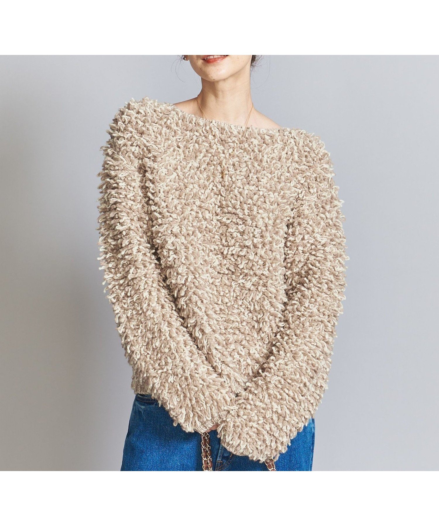 【ユナイテッドアローズ/UNITED ARROWS】のループニット プルオーバー/ベージュ 人気、トレンドファッション・服の通販 founy(ファニー) 　ファッション　Fashion　レディースファッション　Fashion for Women　トップス・カットソー　Cut & Sew Tops　ニット　Knit Tops & Sweaters　カジュアルプルオーバー・ニットトップス　Pullovers & Knit Tops / Casual Pullovers　シンプル　Simple, Minimal　スラックス　Slacks, Dress Pants　デニム　Denim, Jeans Material　ミックス　Mix, Mixed Style　ループ　Loop, Loop Knit　冬　Winter / This Winter　アウトレット　Outlet / Clearance　 other-1|ID: prp329100004792847 ipo3291000000034776010