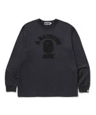 【ア ベイシング エイプ/A BATHING APE】のGARMENT DYE COLLEGE RELAXED FIT LS TEE 人気、トレンドファッション・服の通販 founy(ファニー) ファッション Fashion レディースファッション Fashion for Women スリーブ Sleeve, Long Sleeve / Short Sleeve フロント Front, Front Design プリント Print, Printed Pattern ロング Long, Long-Length ヴィンテージ Vintage Style thumbnail CHARCOAL|ID: prp329100004792879 ipo3291000000034883489