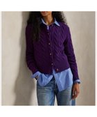 【ラルフローレン/RALPH LAUREN】のケーブルニット ウールカシミヤ カーディガン 500パープル|ID: prp329100004792933 ipo3291000000034823422