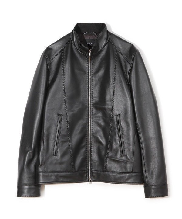 【メンズビギトーキョー/Men's Bigi / MEN】のスタンドカラーシングルライダース ラムレザージャケット インテリア・キッズ・メンズ・レディースファッション・服の通販 founy(ファニー) 　ファッション　Fashion　メンズファッション　Fashion for Men　インナー　Innerwear　カットソー　Cut and Sewn Top　ジップ　Zip, Zipper　スマート　Smart, Elegant　スーツ　Suit, Formalwear　デニム　Denim, Jeans Material　ドレス　Dress, One-Piece　パターン　Pattern, Design Print　フロント　Front, Front Design　ポケット　Pocket, Pocket Detail　ライダースジャケット　Riders, Biker Jacket　エレガント 上品　Elegant　ブラック|ID: prp329100004792953 ipo3291000000035185824