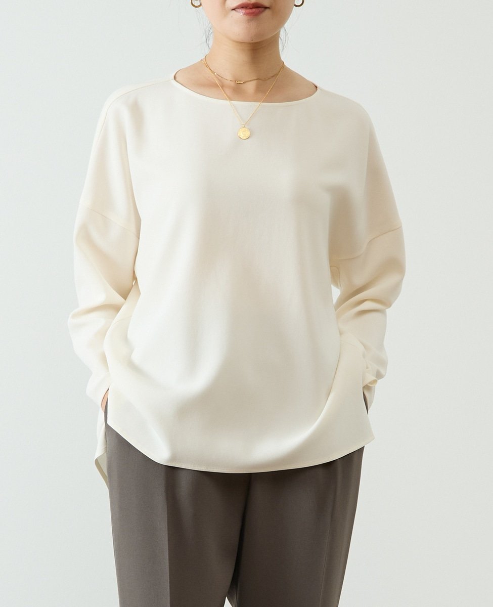 【リエス/Liesse】の【定番】ダブルクロスワイドシルエットブラウス インテリア・キッズ・メンズ・レディースファッション・服の通販 founy(ファニー) ファッション Fashion レディースファッション Fashion for Women トップス・カットソー Cut & Sew Tops シャツ・ブラウス・オフィスカジュアル Elegant Blouses & Button-Ups おすすめ Recommended / Our Picks ジャケット Jacket, Outerwear セットアップ Set-Up, Coordinated Outfit バランス Balance, Style Balance フォルム Silhouette, Form ワイド Wide, Wide Fit エレガント 上品 Elegant 定番 Standard, Basic Item オフホワイト|ID: prp329100004792956 ipo3291000000034882256