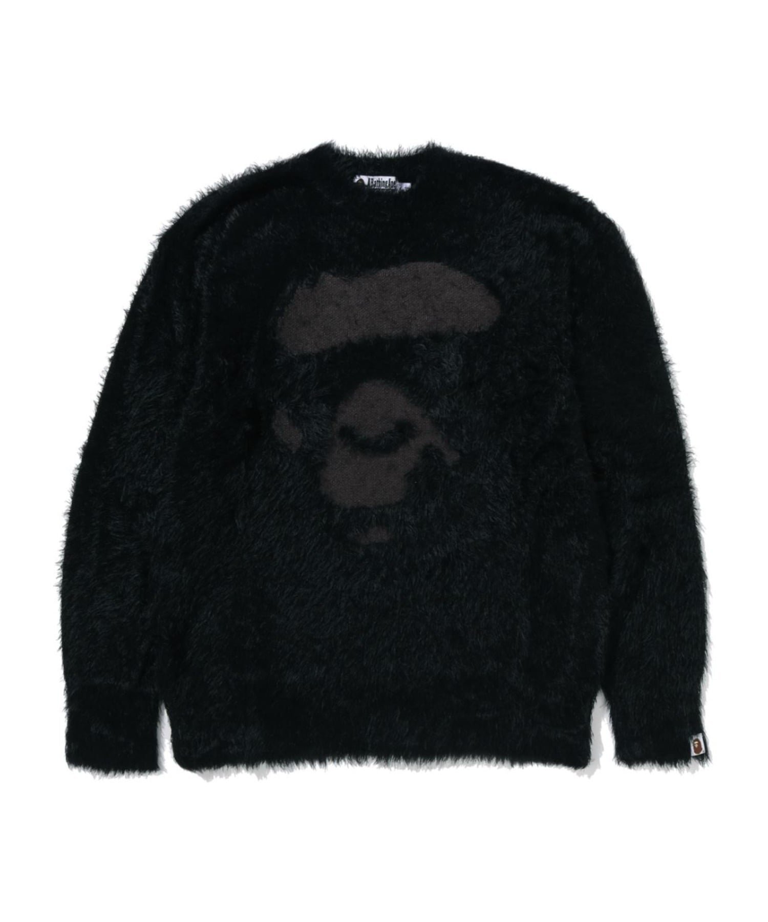 【アベイシングエイプ/A BATHING APE / MEN】のAPE FACE SHAGGY SWEATER インテリア・キッズ・メンズ・レディースファッション・服の通販 founy(ファニー) 　ファッション　Fashion　メンズファッション　Fashion for Men　グラフィック　Graphic, Graphic Design　BLACK|ID: prp329100004792987 ipo3291000000034837972