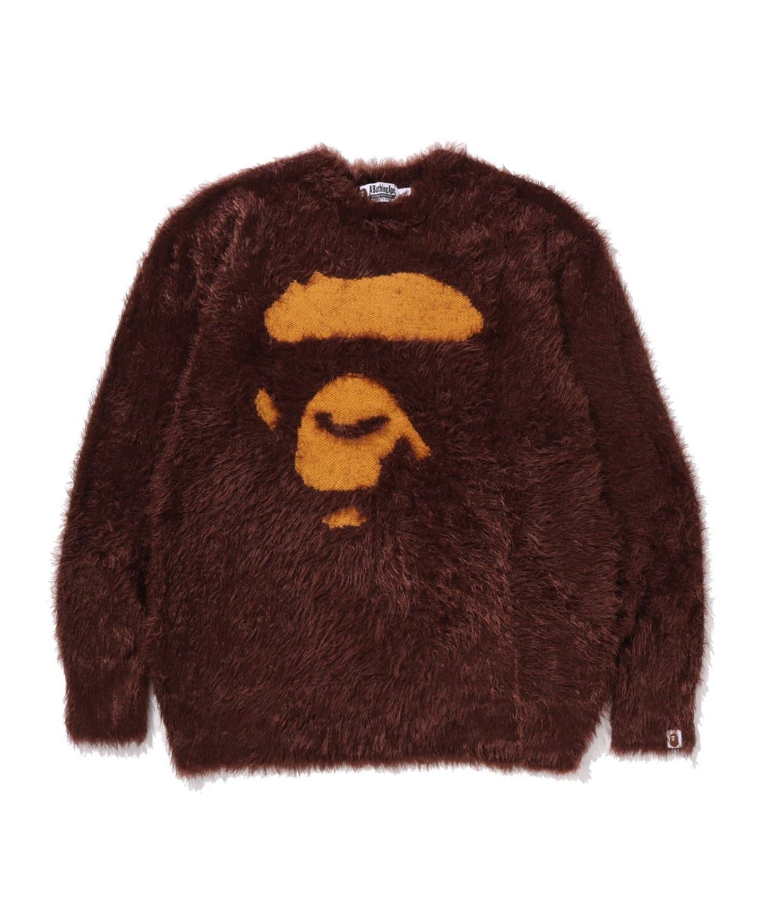 【アベイシングエイプ/A BATHING APE / MEN】のAPE FACE SHAGGY SWEATER インテリア・キッズ・メンズ・レディースファッション・服の通販 founy(ファニー) 　ファッション　Fashion　メンズファッション　Fashion for Men　グラフィック　Graphic, Graphic Design　BROWN|ID: prp329100004792987 ipo3291000000034837975