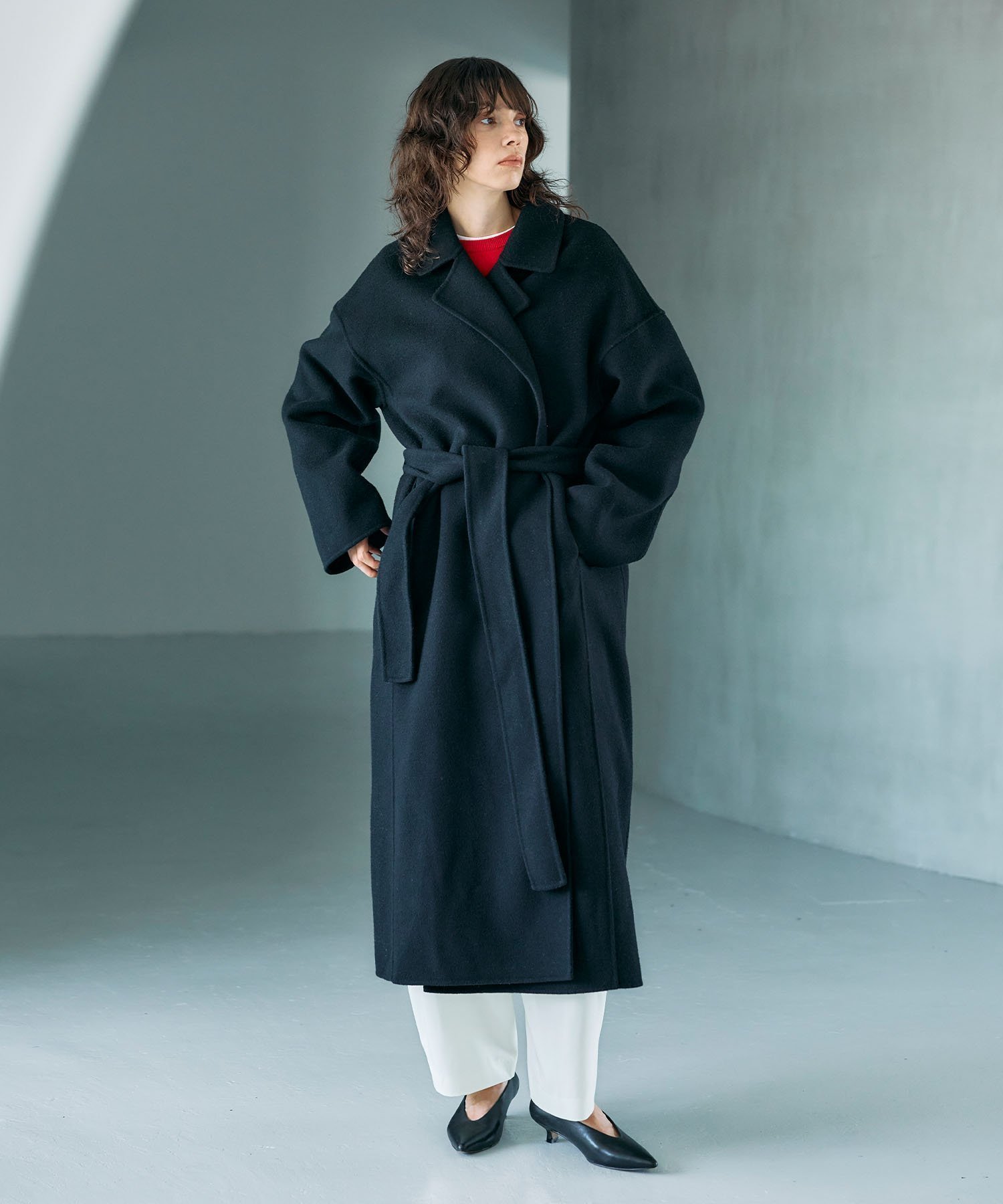 【ノーク/N.O.R.C】のウールメルトンロングリバーコート 人気、トレンドファッション・服の通販 founy(ファニー) 　ファッション　Fashion　レディースファッション　Fashion for Women　アウター　Coat / Outerwear Collection　コート・ロングコート・ピーコート　Long Coats, Peacoats & More　くるぶし　Ankle-Length　コンパクト　Compact, Small Size　今季　This Season, Current Season　スタイリッシュ　Stylish, Fashionable　定番　Standard, Basic Item　人気　Popular, Best Seller　バランス　Balance, Style Balance　メルトン　Melton, Heavy Wool　ロング　Long, Long-Length　おすすめ　Recommended / Our Picks　エレガント 上品　Elegant　 other-1|ID: prp329100004792997 ipo3291000000034777056