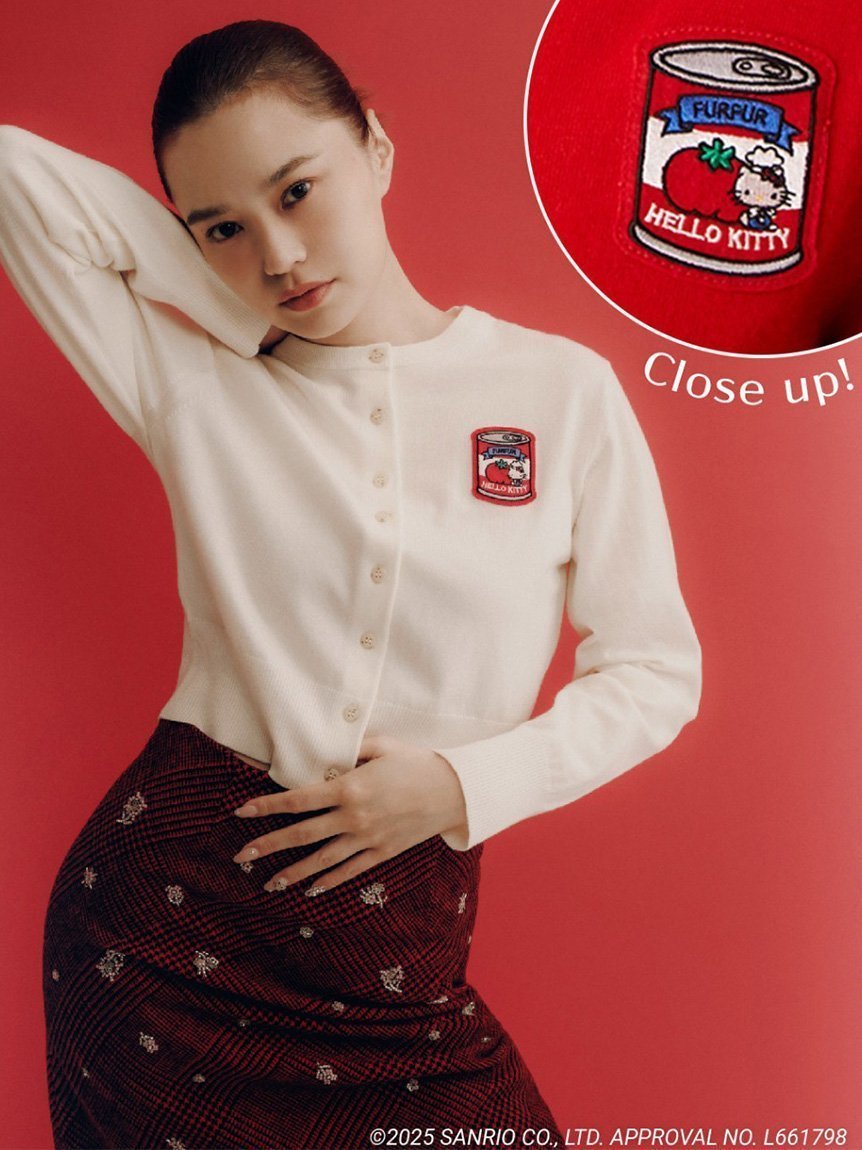 【ファーファー/FURFUR】のHELLO KITTYワッペンカーディガン 人気、トレンドファッション・服の通販 founy(ファニー) 　ファッション　Fashion　レディースファッション　Fashion for Women　トップス・カットソー　Cut & Sew Tops　カーディガン・羽織り　Layered Style Cardigans　カーディガン　Cardigan, Knitwear　コンパクト　Compact, Small Size　スマート　Smart, Elegant　バランス　Balance, Style Balance　モチーフ　Motif, Design Theme　ワンポイント　One Point, Statement Accent　エレガント 上品　Elegant　 other-1|ID: prp329100004793004 ipo3291000000035122328