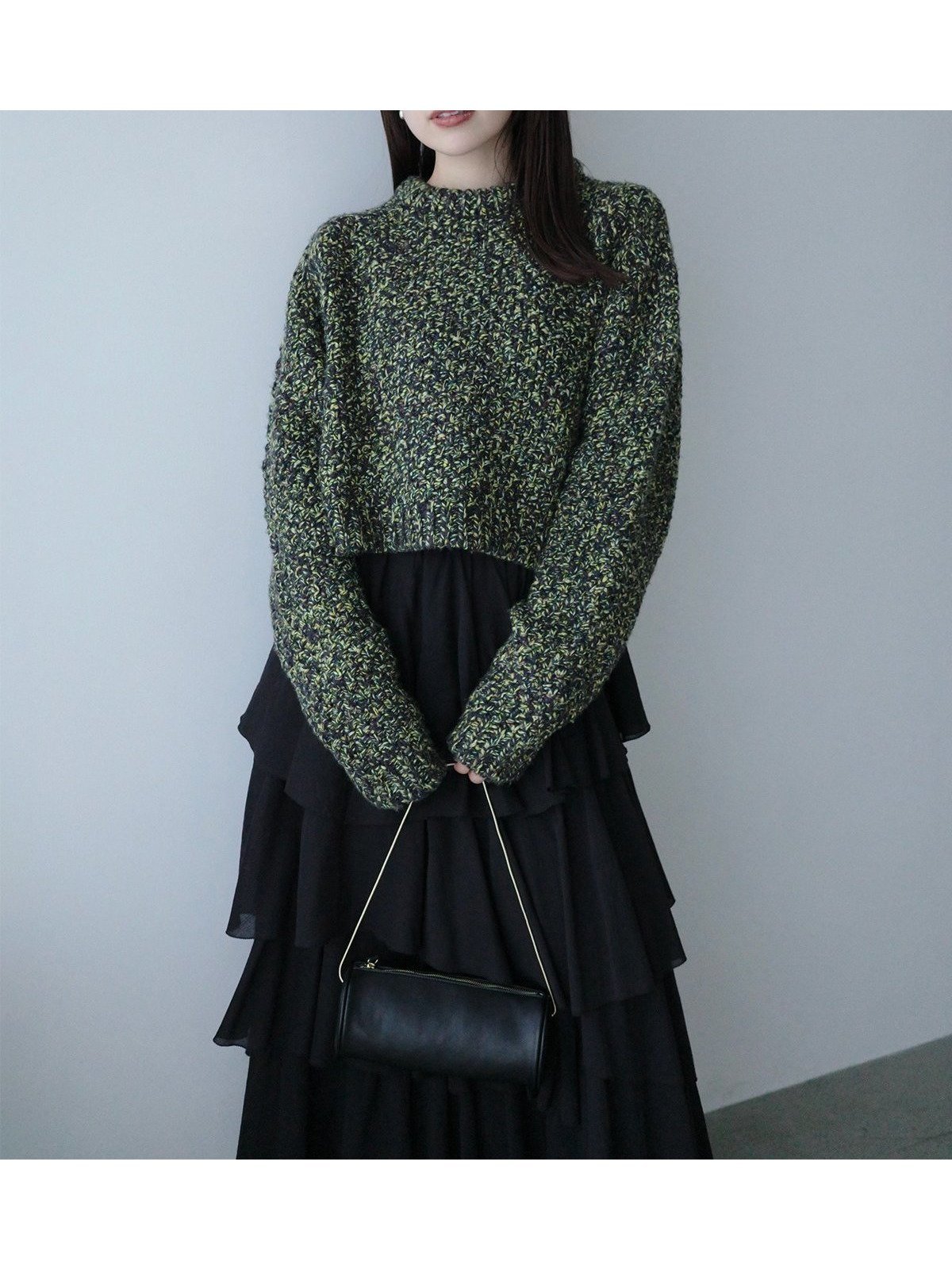 【アニュアンス/anuans】のミックスヤーンニットトップス インテリア・キッズ・メンズ・レディースファッション・服の通販 founy(ファニー) ファッション Fashion レディースファッション Fashion for Women トップス・カットソー Cut & Sew Tops ニット Knit Tops & Sweaters GREEN|ID: prp329100004793010 ipo3291000000034777118