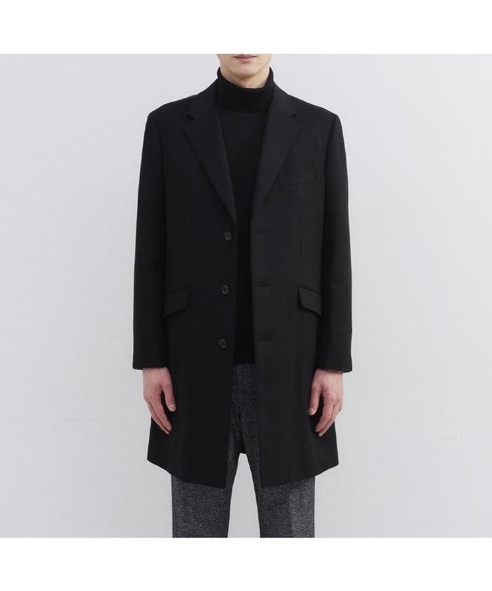 【タケオキクチ/TAKEO KIKUCHI / MEN】のカシミヤブレンド ビーバー調チェスターコート インテリア・キッズ・メンズ・レディースファッション・服の通販 founy(ファニー) https://founy.com/ ファッション Fashion メンズファッション Fashion for Men インナー Innerwear スタイリッシュ Stylish, Fashionable スマート Smart, Elegant タートルネック Turtleneck, High Neck チェスター Chester, Chester Coat チェスターコート Chester Coat, Long Coat パターン Pattern, Design Print フィット Fit, Slim Fit フラップ Flap, Flap Pocket ポケット Pocket, Pocket Detail おすすめ Recommended / Our Picks エレガント 上品 Elegant |ID: prp329100004793028 ipo3291000000034849040