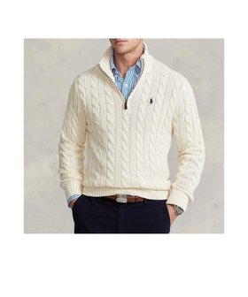 【ラルフローレン/RALPH LAUREN / MEN】 ケーブルニット コットン クォータージップ セーター人気、トレンドファッション・服の通販 founy(ファニー) ファッション Fashion メンズファッション Fashion for Men カフス Cuff Design セーター Sweater, Knitwear ハイネック High Neck, Mock Neck フィット Fit, Slim Fit モダン Modern, Contemporary リブニット Rib Knit, Ribbed Knit レギュラー Regular, Standard Fit 長袖 Long Sleeve, Full Sleeve |ID:prp329100004793040