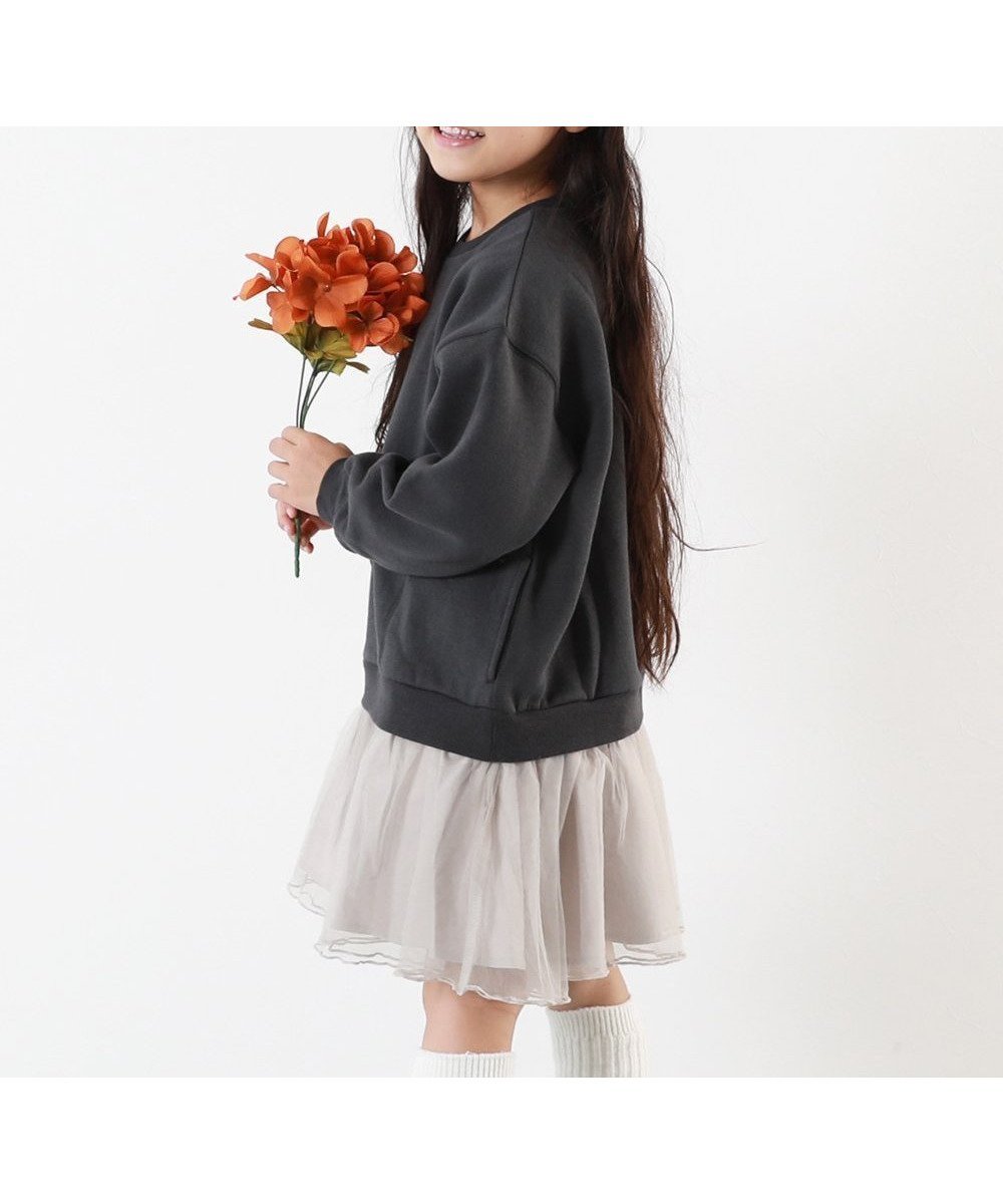 【デビロック/devirock / KIDS】のふんわり裾チュール 裏起毛 ワンピース 長袖ワンピース ワンピース 25AW インテリア・キッズ・メンズ・レディースファッション・服の通販 founy(ファニー) ファッション Fashion キッズファッション Fashion for Kids ワンピース Dresses チュール Tulip, Tulip Motif 長袖 Long Sleeve, Full Sleeve 帽子 Hat, Headwear 冬 Winter / This Winter おすすめ Recommended / Our Picks 2025年 2025 2025-2026秋冬・A/W Autumn/Winter 2025–26 AW25–26 004-スミクロ|ID: prp329100004793336 ipo3291000000034779662