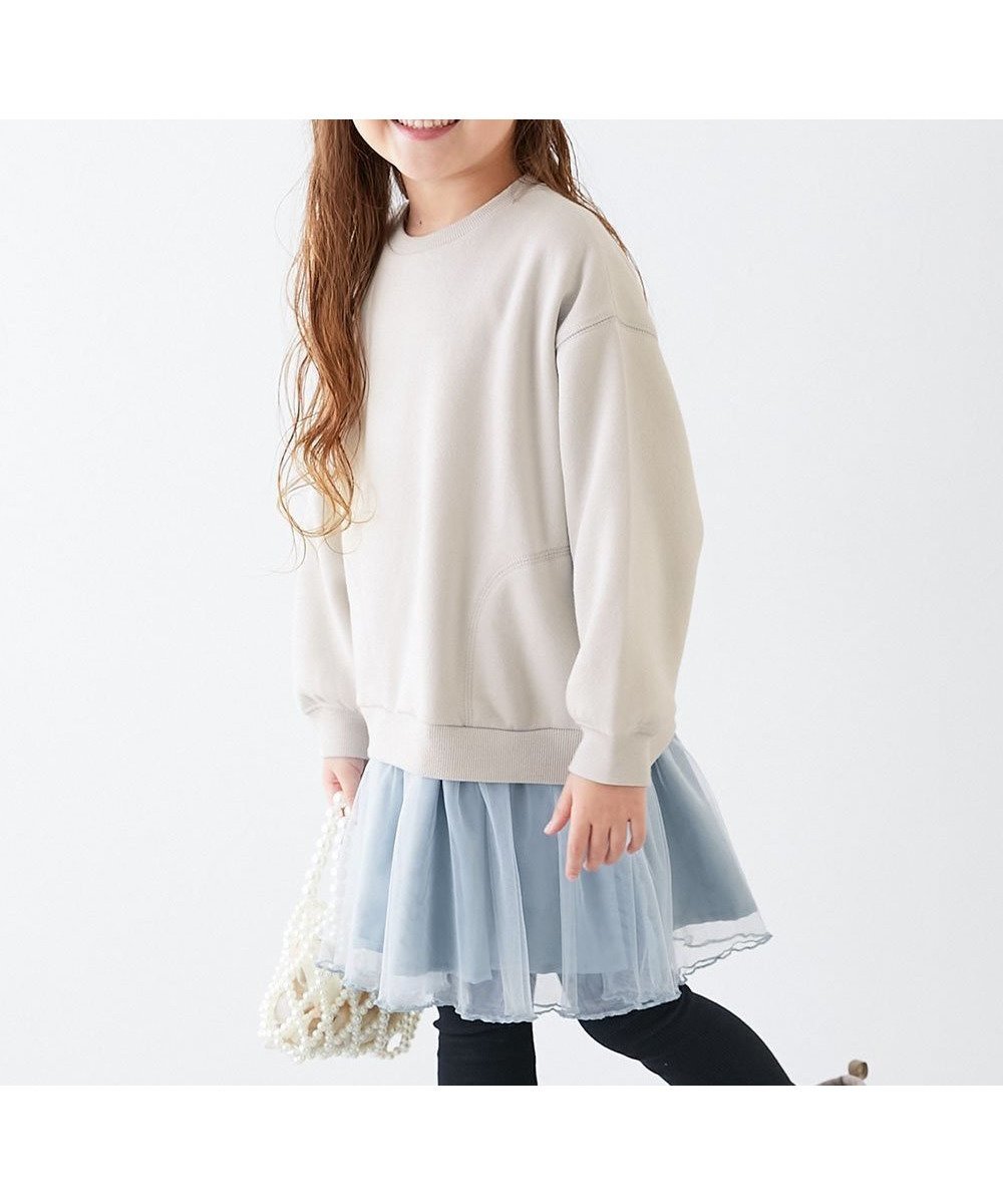 【デビロック/devirock / KIDS】のふんわり裾チュール 裏起毛 ワンピース 長袖ワンピース ワンピース 25AW インテリア・キッズ・メンズ・レディースファッション・服の通販 founy(ファニー) ファッション Fashion キッズファッション Fashion for Kids ワンピース Dresses チュール Tulip, Tulip Motif 長袖 Long Sleeve, Full Sleeve 帽子 Hat, Headwear 冬 Winter / This Winter おすすめ Recommended / Our Picks 2025年 2025 2025-2026秋冬・A/W Autumn/Winter 2025–26 AW25–26 007-Lグレー|ID: prp329100004793336 ipo3291000000034779668