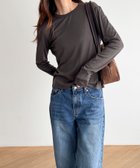 【キャナルジーン/CANAL JEAN】のEl mar ステッチクルーロンT 人気、トレンドファッション・服の通販 founy(ファニー) ファッション Fashion レディースファッション Fashion for Women トップス・カットソー Cut & Sew Tops ロングTシャツ・Tシャツ Longline T-Shirts & Tees シンプル Simple, Minimal フィット Fit, Slim Fit ロング Long, Long-Length thumbnail チャコールグレー|ID: prp329100004793343 ipo3291000000034874257