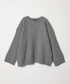 【ユナイテッドアローズ/UNITED ARROWS】のconte ケーブル ローゲージ クルーネックニット 人気、トレンドファッション・服の通販 founy(ファニー) ファッション Fashion レディースファッション Fashion for Women トップス・カットソー Cut & Sew Tops ニット Knit Tops & Sweaters スリット Slit, Slit Detail フロント Front, Front Design ボトム Bottoms, Lower Wear thumbnail MD.GRAY|ID: prp329100004793350 ipo3291000000034907131