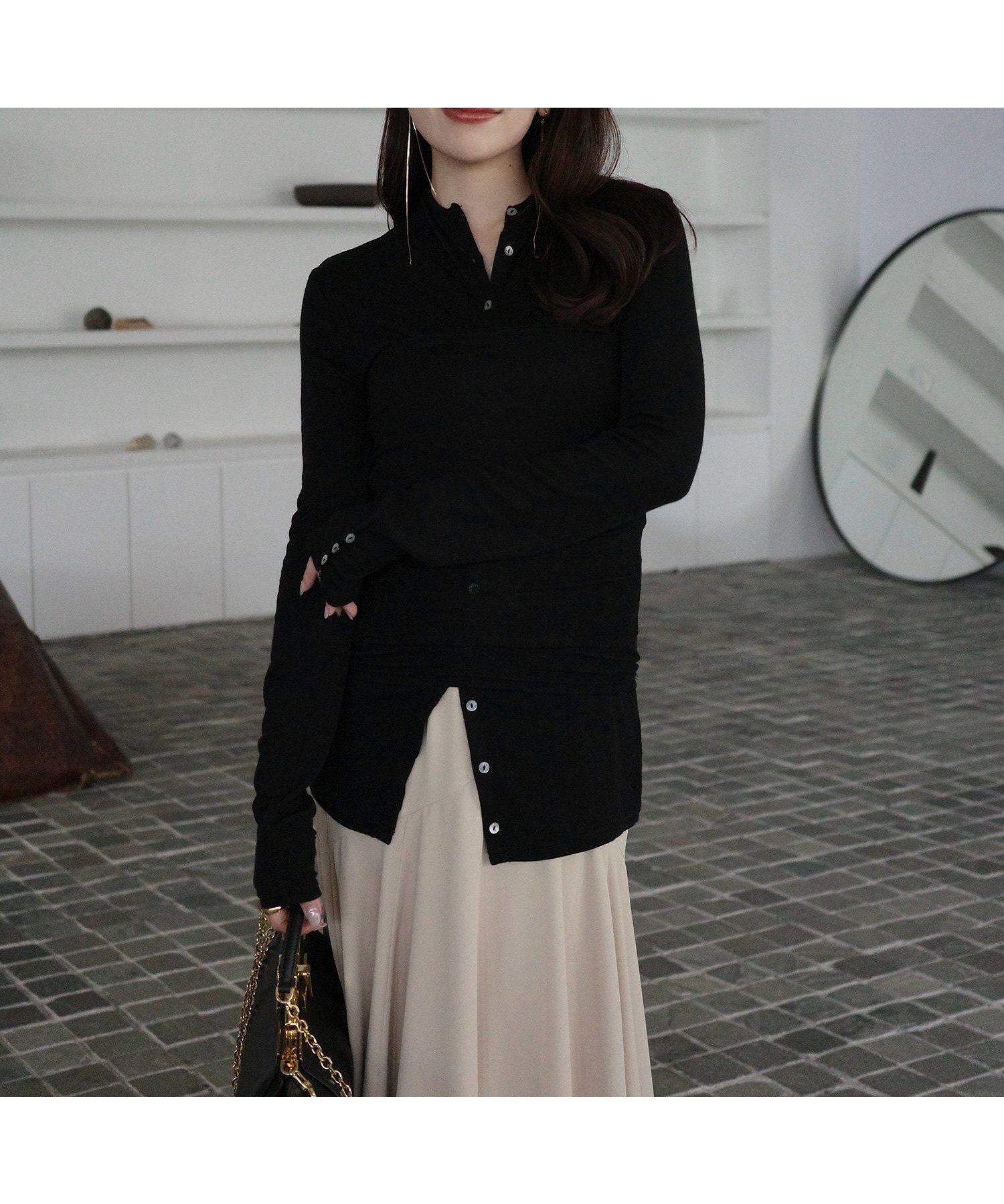 【アニュアンス/anuans】のテンセルウールレイヤーカットトップス インテリア・キッズ・メンズ・レディースファッション・服の通販 founy(ファニー) ファッション Fashion レディースファッション Fashion for Women トップス・カットソー Cut & Sew Tops とろみ Fluid, Flowy Fabric なめらか Smooth, Silky Texture ウォッシャブル Machine Washable カーディガン Cardigan, Knitwear ストレッチ Stretch, Stretchy Fabric ハイネック High Neck, Mock Neck バランス Balance, Style Balance ビスチェ Bustier, Corset Top 抗菌 Antibacterial, Bacteria-Resistant BLACK|ID: prp329100004793374 ipo3291000000034779996