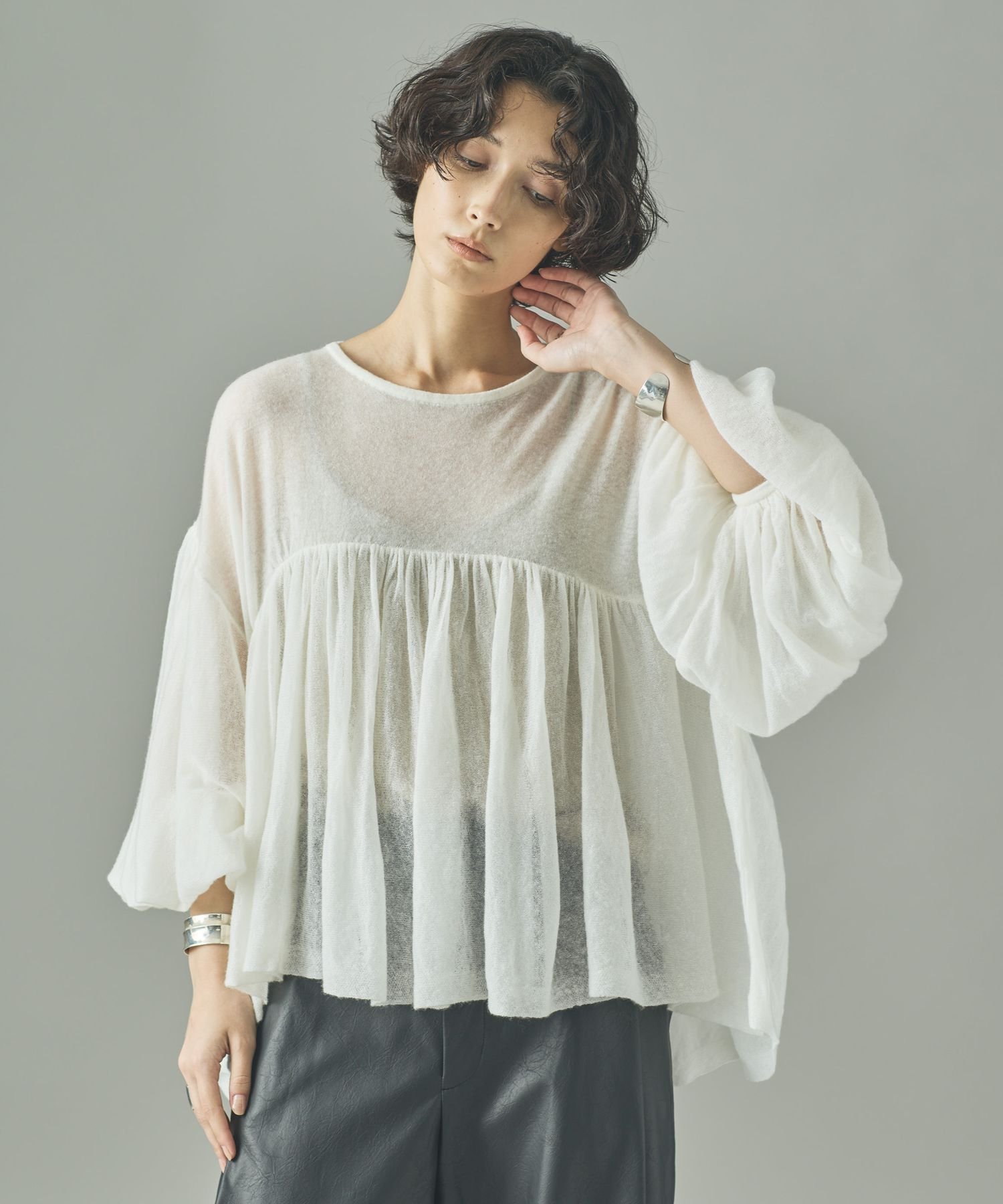 【カレンソロジー/Curensology】のフラッフィーギャザーニットプルオーバー インテリア・キッズ・メンズ・レディースファッション・服の通販 founy(ファニー) ファッション Fashion レディースファッション Fashion for Women トップス・カットソー Cut & Sew Tops ニット Knit Tops & Sweaters カジュアルプルオーバー・ニットトップス Pullovers & Knit Tops / Casual Pullovers おすすめ Recommended / Our Picks エアリー Airy Texture エレガント 上品 Elegant エクリュ|ID: prp329100004793381 ipo3291000000034780036