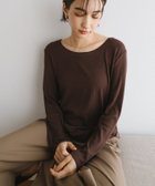 【アンドミー/andme】のテレコリブ ラウンドネック プルオーバー evernavy エバーネイビー チョコレートブラウン|ID: prp329100004793410 ipo3291000000034780268