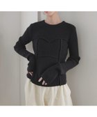 【リアン/Lian】のビスチェデザインリブニットトップス ブラック|ID: prp329100004793437 ipo3291000000034780480