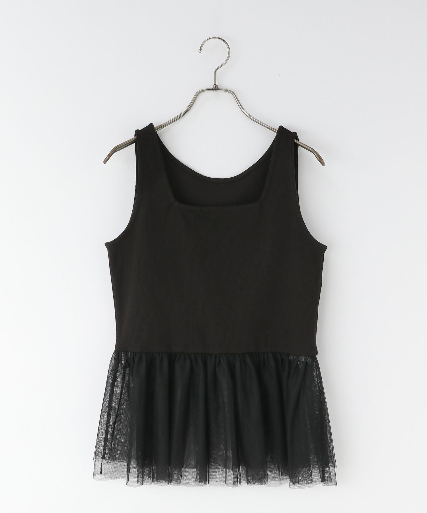 【ローリーズファーム/LOWRYS FARM】のアソートレイヤードタンク インテリア・キッズ・メンズ・レディースファッション・服の通販 founy(ファニー) 　ファッション　Fashion　レディースファッション　Fashion for Women　おすすめ　Recommended / Our Picks　インナー　Innerwear　カットソー　Cut and Sewn Top　ストレッチ　Stretch, Stretchy Fabric　タンク　Tank Top, Sleeveless Top　チュール　Tulip, Tulip Motif　トレンド　Trend, Trending Now　バルーン　Balloon, Balloon Silhouette　フェミニン　Feminine, Girly　ボトム　Bottoms, Lower Wear　ミックス　Mix, Mixed Style　ワイド　Wide, Wide Fit　夏　Summer　ブラックチュール|ID: prp329100004793443 ipo3291000000034950818