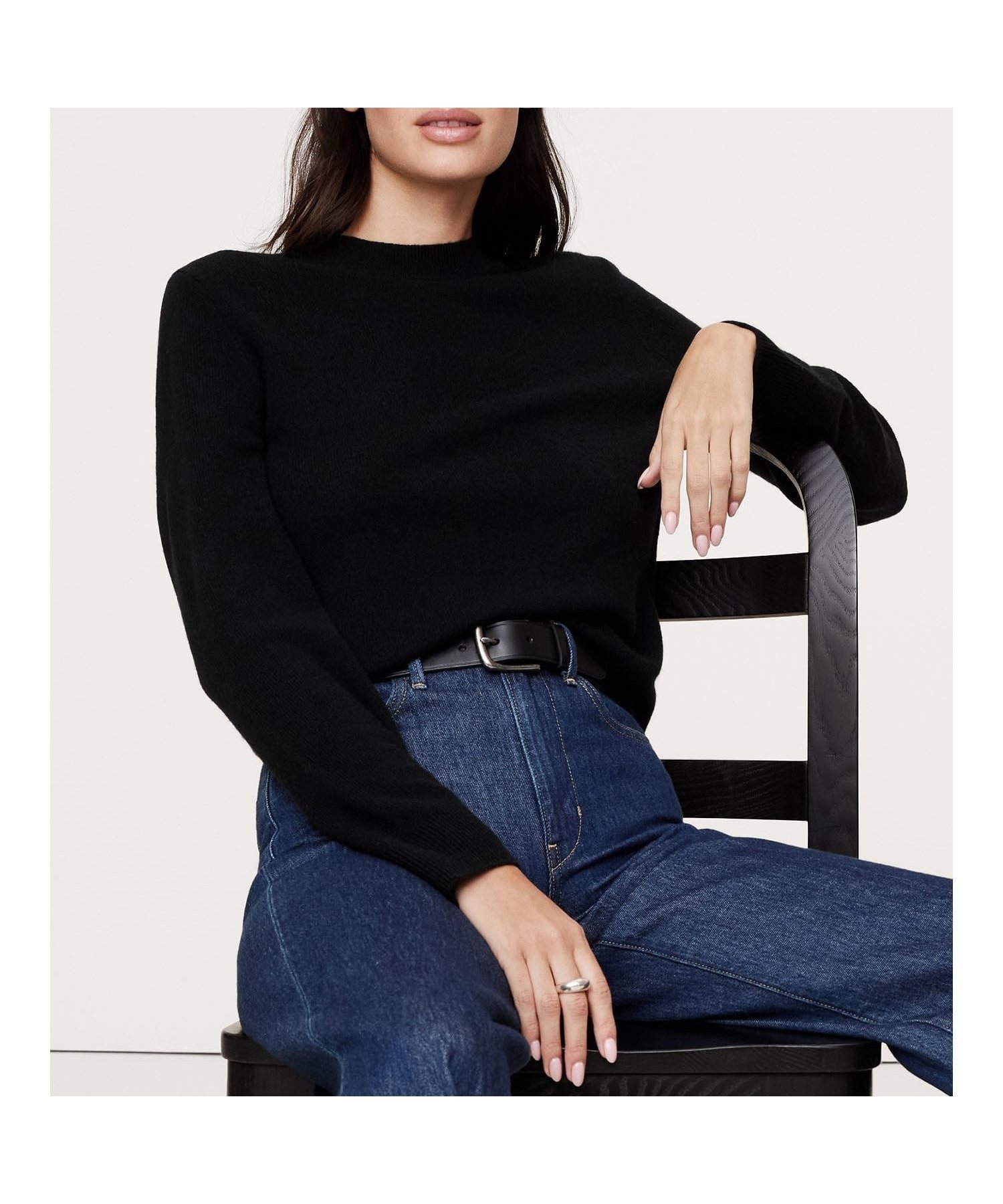 【バナナ リパブリック/BANANA REPUBLIC】のライトウェイト カシミヤ クルーネックセーター インテリア・キッズ・メンズ・レディースファッション・服の通販 founy(ファニー) 　ファッション　Fashion　レディースファッション　Fashion for Women　エレガント 上品　Elegant　BLACK_800|ID: prp329100004793444 ipo3291000000034780528