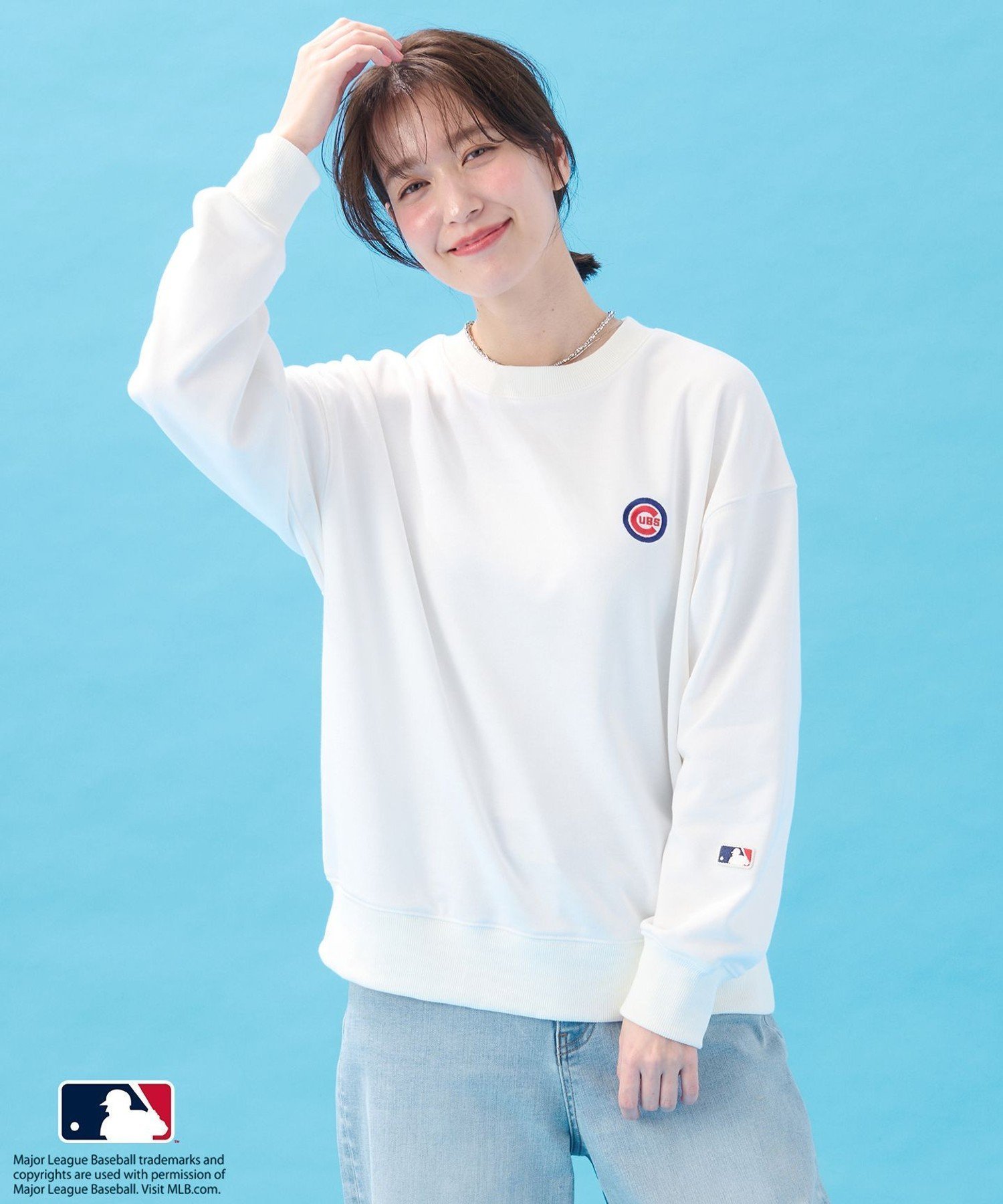 【エニー/ANY】の【洗濯機可/UVケア】MLB/メジャーリーグベースボール クルーネックスウェット インテリア・キッズ・メンズ・レディースファッション・服の通販 founy(ファニー) 　ファッション　Fashion　レディースファッション　Fashion for Women　トップス・カットソー　Cut & Sew Tops　レディースパーカー・カジュアルフーディー　Casual Hoodies & Sweatshirts　スウェット・クルーネックトップス　Sweatshirts & Crewnecks / Relaxed Fit Sweat Tops　インナー　Innerwear　シンプル　Simple, Minimal　スウェット / スエット　Sweatshirt, Sweatwear　スポーツ　Sports, Activewear　タートルネック　Turtleneck, High Neck　バランス　Balance, Style Balance　再入荷　Restock / Back in Stock　おすすめ　Recommended / Our Picks　夏　Summer　ビジネス 仕事 通勤　Business / Work / Commuting　オフ[001]|ID: prp329100004793456 ipo3291000000034780622