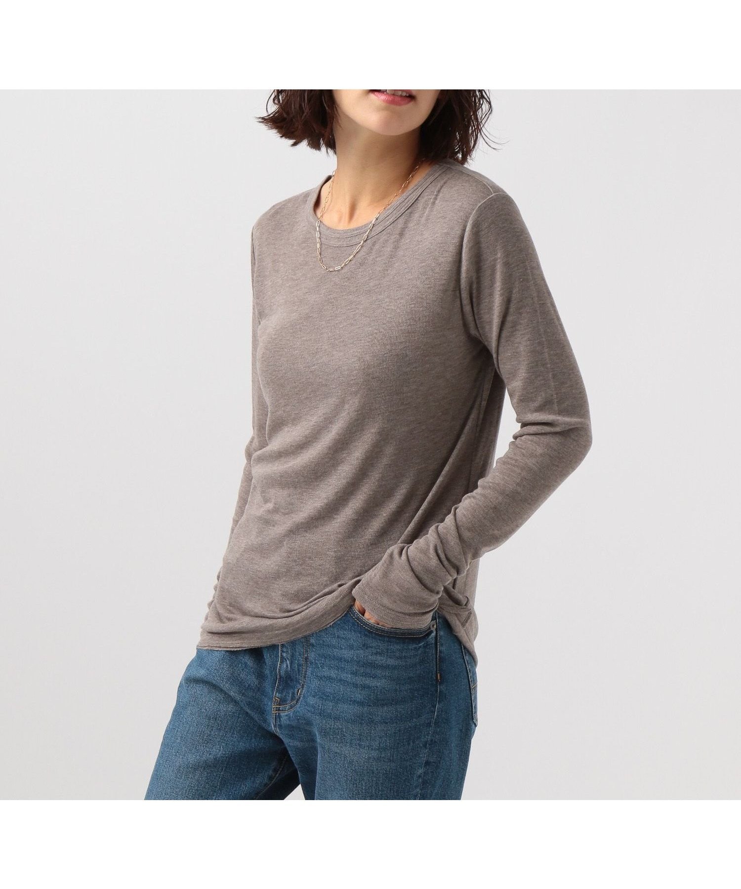 【ベイフロー/BAYFLOW】のソフトテレコロングスリーブT インテリア・キッズ・メンズ・レディースファッション・服の通販 founy(ファニー) ファッション Fashion レディースファッション Fashion for Women おすすめ Recommended / Our Picks アクリル Acrylic Material インナー Innerwear フィット Fit, Slim Fit 冬 Winter / This Winter 秋 Autumn グレー15|ID: prp329100004793462 ipo3291000000034849760