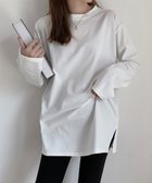 【ミニミニストア/miniministore】のレディースロングtシャツ重ね着カットソー ホワイト*薄手|ID: prp329100004793476 ipo3291000000034872602