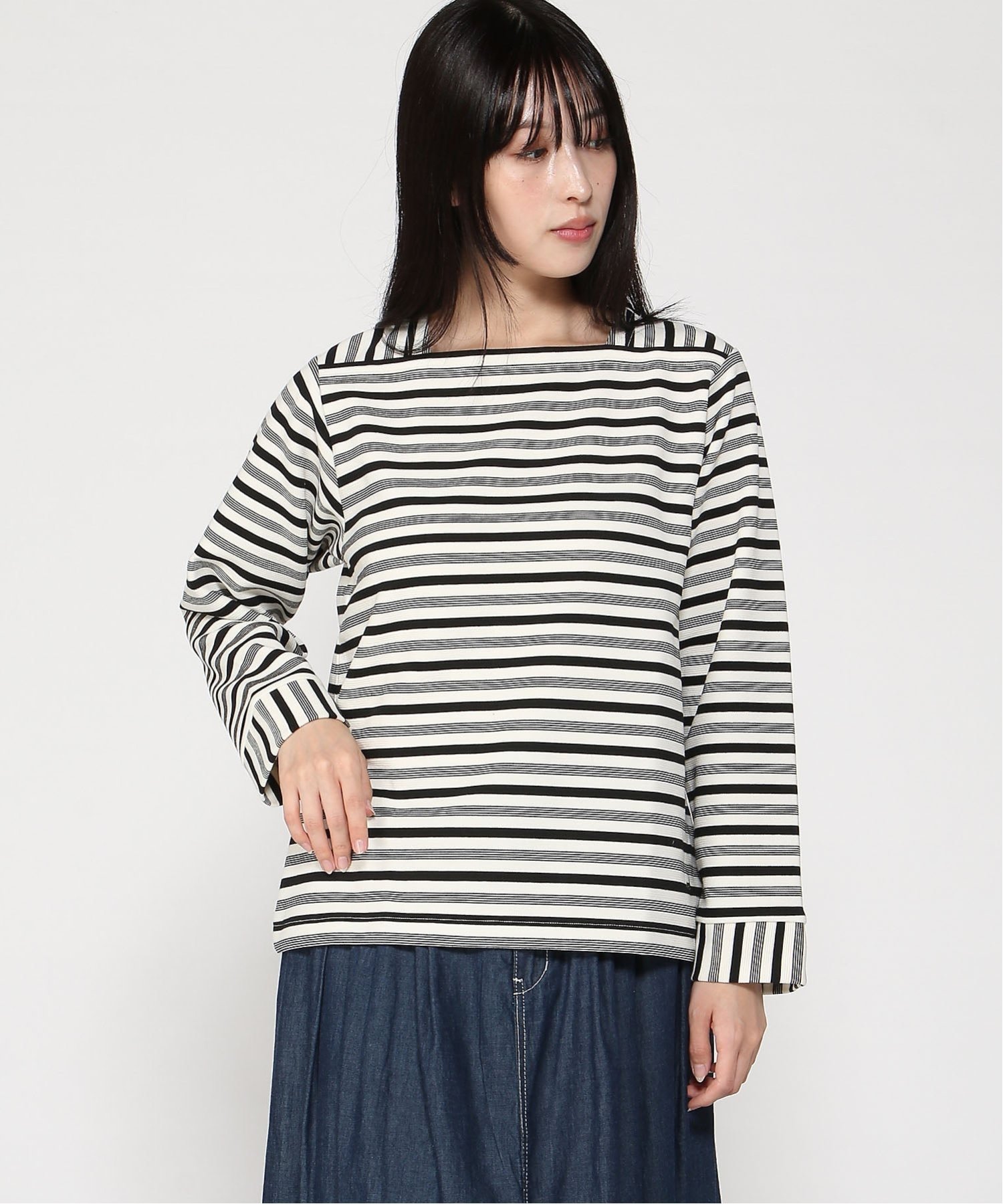 【クロコダイル/CROCODILE】のスクエアネック プルオーバー インテリア・キッズ・メンズ・レディースファッション・服の通販 founy(ファニー) ファッション Fashion レディースファッション Fashion for Women トップス・カットソー Cut & Sew Tops カジュアルプルオーバー・ニットトップス Pullovers & Knit Tops / Casual Pullovers スクエア Square, Square Shape ボーダー Border, Stripe アイボリー|ID: prp329100004793493 ipo3291000000035185640