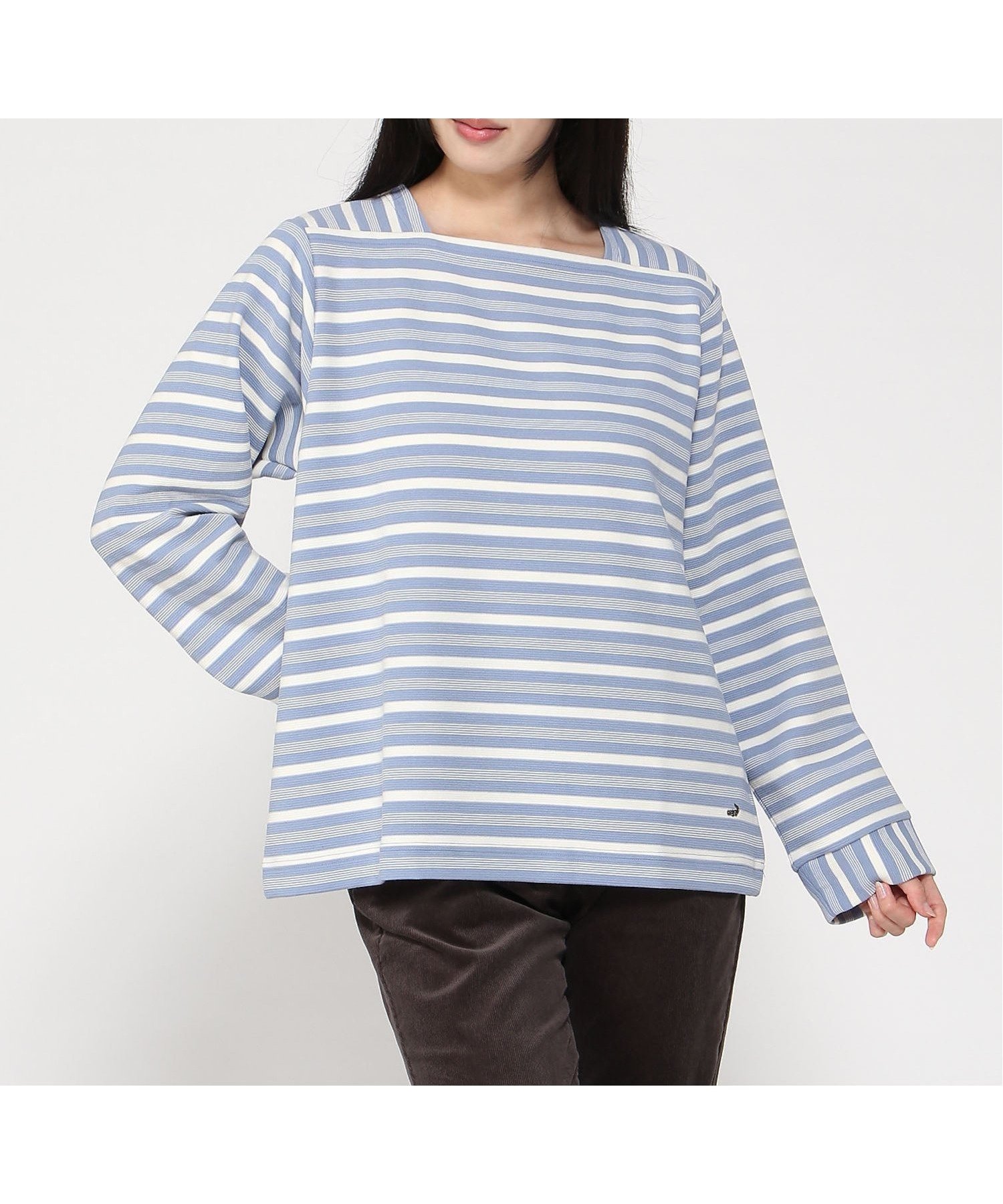 【クロコダイル/CROCODILE】のスクエアネック プルオーバー インテリア・キッズ・メンズ・レディースファッション・服の通販 founy(ファニー) ファッション Fashion レディースファッション Fashion for Women トップス・カットソー Cut & Sew Tops カジュアルプルオーバー・ニットトップス Pullovers & Knit Tops / Casual Pullovers スクエア Square, Square Shape ボーダー Border, Stripe ブルー|ID: prp329100004793493 ipo3291000000035185644