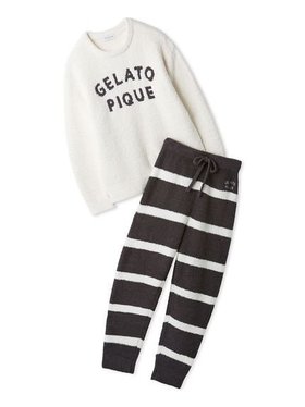【ジェラートピケ オム/GELATO PIQUE HOMME / MEN】の【HOMME】パウダーロゴジャガードプルオーバー ロングパンツセット 人気、トレンドファッション・服の通販 founy(ファニー) ファッション Fashion メンズファッション Fashion for Men トップス・カットソー Cut & Sew Tops おすすめ Recommended / Our Picks ギフト プレゼント Gift / Present シンプル Simple, Minimal スマート Smart, Elegant セットアップ Set-Up, Coordinated Outfit パウダー Powder, Soft Tone ボトム Bottoms, Lower Wear ボーダー Border, Stripe ロング Long, Long-Length |ID:prp329100004793498