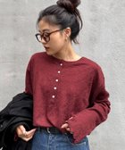 【チャオパニックティピー/CIAOPANIC TYPY】の2wayシアージャガードレースヘンリーネックTee バーガンディー|ID: prp329100004793506 ipo3291000000034901080