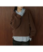 【ヘラム/hellam】のフード付きニットプルオーバー ブラウン|ID: prp329100004793535 ipo3291000000034781202