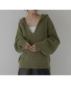 【ヘラム/hellam】のフード付きニットプルオーバー グリーン|ID: prp329100004793535 ipo3291000000034781204