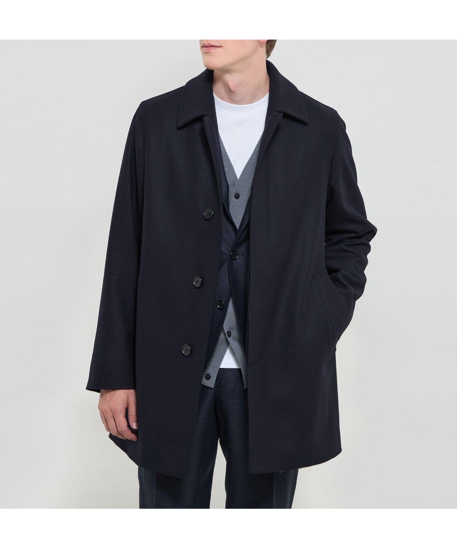 【マッキントッシュ ロンドン/MACKINTOSH LONDON / MEN】の【WEB・一部店舗限定】【DUNFORD】ウールメルトンステンカラーコート インテリア・キッズ・メンズ・レディースファッション・服の通販 founy(ファニー) ファッション Fashion メンズファッション Fashion for Men フェルト Felt, Felt Fabric メルトン Melton, Heavy Wool モダン Modern, Contemporary 冬 Winter / This Winter 定番 Standard, Basic Item 秋 Autumn ネイビー|ID: prp329100004793537 ipo3291000000034822930