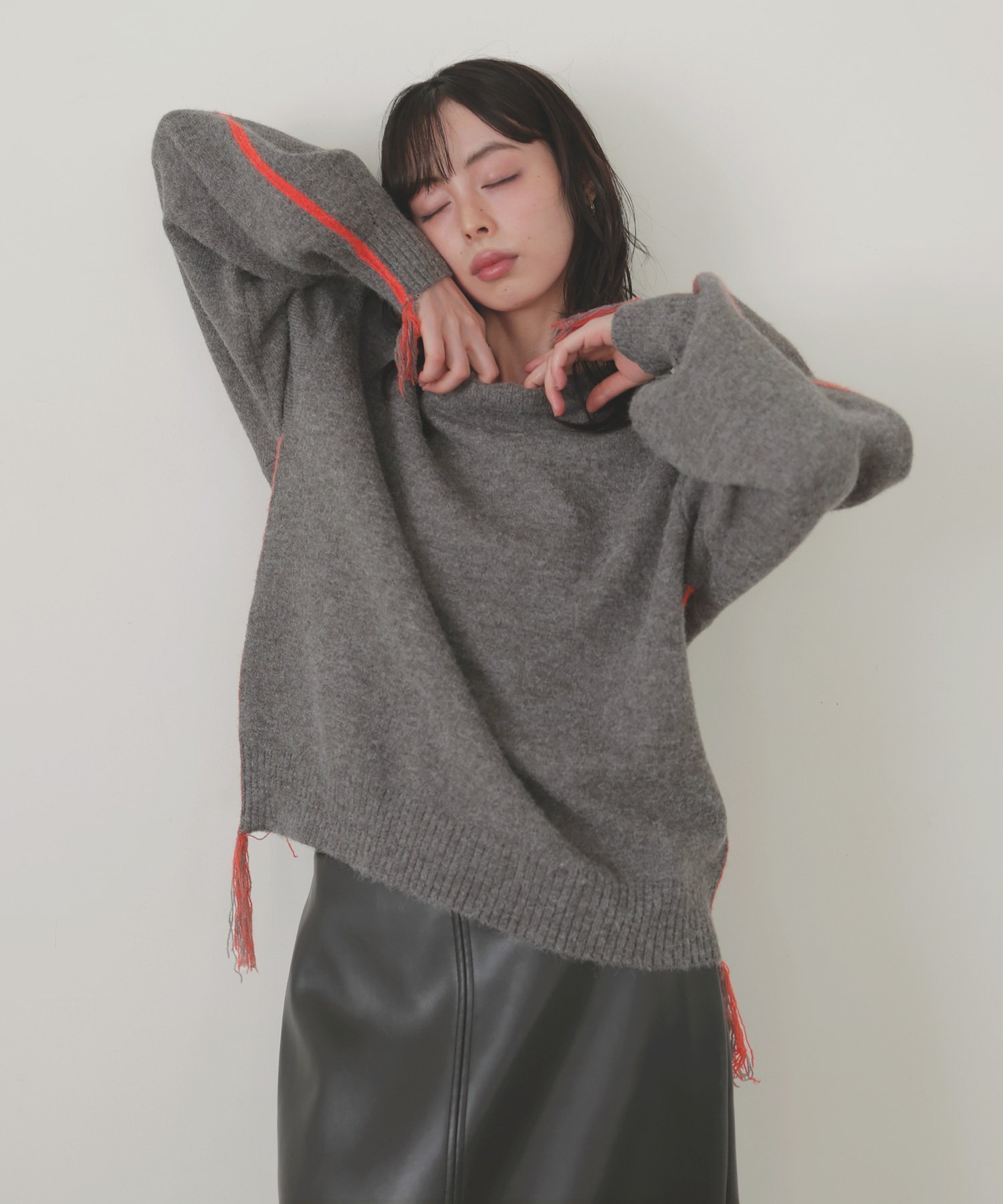 【リアン/Lian】のバイカラーラインニットプルオーバー 人気、トレンドファッション・服の通販 founy(ファニー) 　ファッション　Fashion　レディースファッション　Fashion for Women　トップス・カットソー　Cut & Sew Tops　ニット　Knit Tops & Sweaters　カジュアルプルオーバー・ニットトップス　Pullovers & Knit Tops / Casual Pullovers　 other-1|ID: prp329100004793538 ipo3291000000034781222