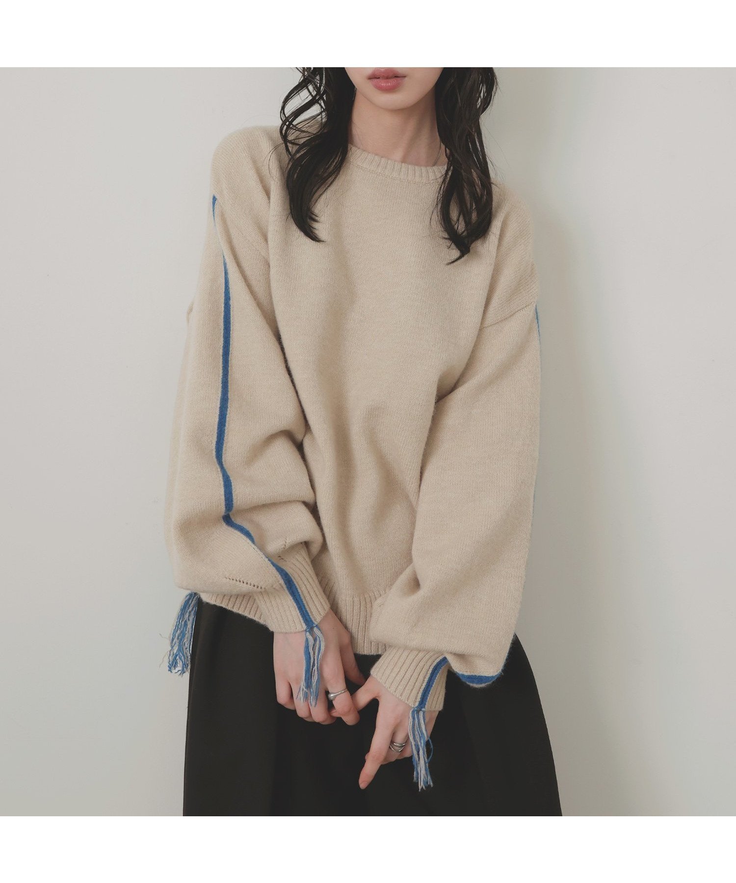 【リアン/Lian】のバイカラーラインニットプルオーバー インテリア・キッズ・メンズ・レディースファッション・服の通販 founy(ファニー) 　ファッション　Fashion　レディースファッション　Fashion for Women　トップス・カットソー　Cut & Sew Tops　ニット　Knit Tops & Sweaters　カジュアルプルオーバー・ニットトップス　Pullovers & Knit Tops / Casual Pullovers　アイボリー|ID: prp329100004793538 ipo3291000000034781228