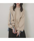 【リアン/Lian】のバイカラーラインニットプルオーバー アイボリー|ID: prp329100004793538 ipo3291000000034936472