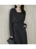 【アニュアンス/anuans】のパウダーサテンドレープトップス CHARCOALGREY|ID: prp329100004793546 ipo3291000000034781294