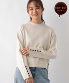 【グローバルワーク/GLOBAL WORK】のメルティ袖ボタンスタンドプルオーバー/139318 シルバーラメ12|ID: prp329100004793558 ipo3291000000034781368