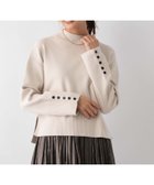 【グローバルワーク/GLOBAL WORK】のメルティ袖ボタンスタンドプルオーバー/139318 パールグレージュ51|ID: prp329100004793558 ipo3291000000034781372