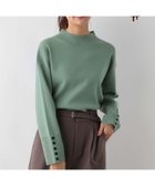 【グローバルワーク/GLOBAL WORK】のメルティ袖ボタンスタンドプルオーバー/139318 くすみグリーン74|ID: prp329100004793558 ipo3291000000034781376