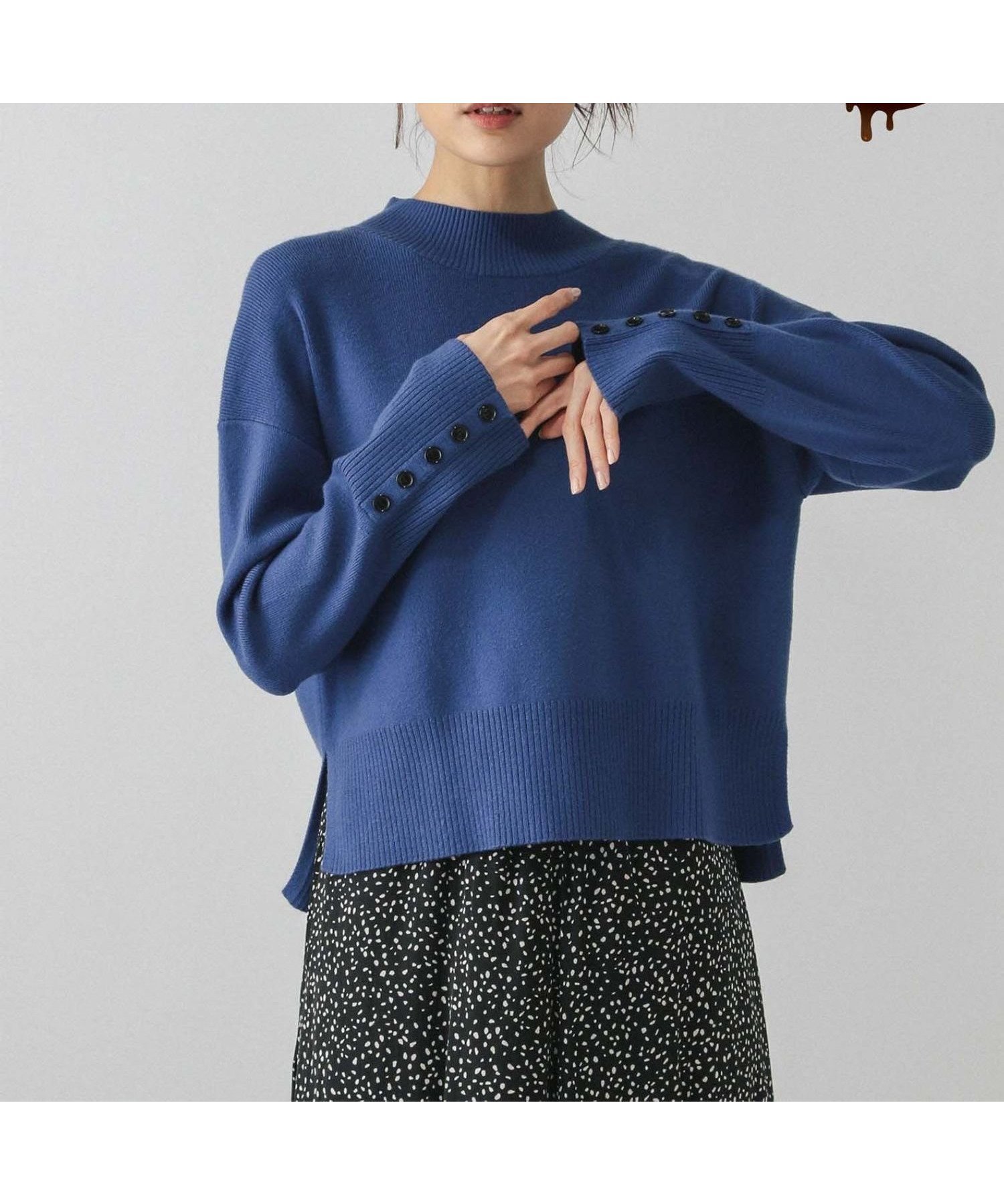 【グローバルワーク/GLOBAL WORK】のメルティ袖ボタンスタンドプルオーバー/139318 インテリア・キッズ・メンズ・レディースファッション・服の通販 founy(ファニー) 　ファッション　Fashion　レディースファッション　Fashion for Women　トップス・カットソー　Cut & Sew Tops　カジュアルプルオーバー・ニットトップス　Pullovers & Knit Tops / Casual Pullovers　クロップド　Cropped, Short Length　コンパクト　Compact, Small Size　バランス　Balance, Style Balance　人気　Popular, Best Seller　ロイヤルブルー85|ID: prp329100004793558 ipo3291000000034781378