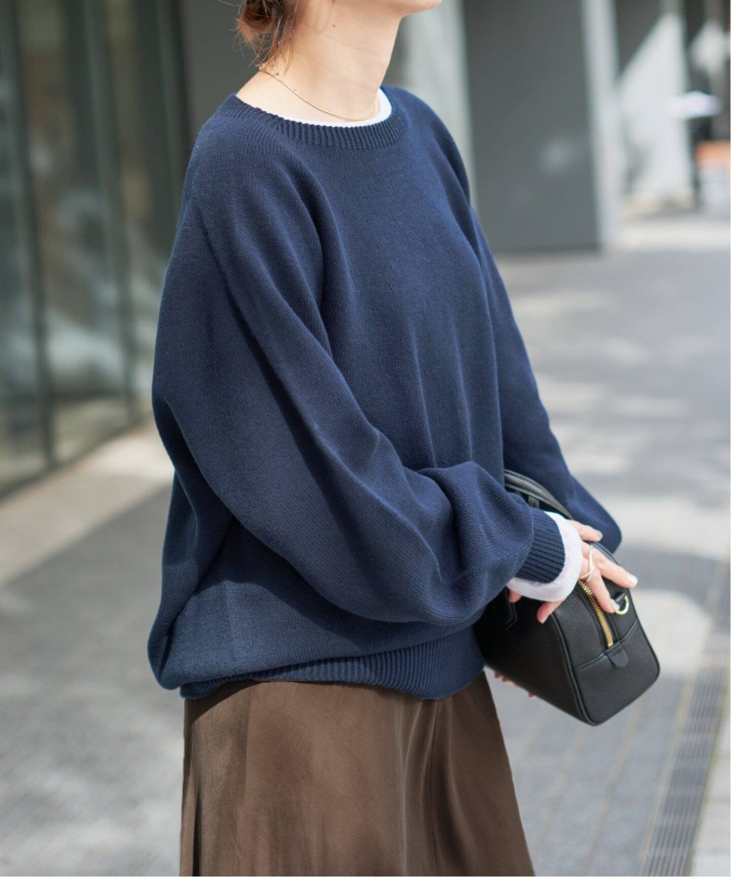 【スピック&スパン/Spick & Span】の《26SS 新作 / 》 ニュアンスコクーンバルキーニット インテリア・キッズ・メンズ・レディースファッション・服の通販 founy(ファニー) ファッション Fashion レディースファッション Fashion for Women トップス・カットソー Cut & Sew Tops ニット Knit Tops & Sweaters 2026年 2026 夏 Summer 春 Spring S/S・春夏 SS, Spring/Summer, Warm Season ネイビー|ID: prp329100004793560 ipo3291000000034781395