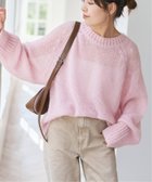【スピック&スパン/Spick & Span】のモヘヤ混ルーズニット 人気、トレンドファッション・服の通販 founy(ファニー) ファッション Fashion レディースファッション Fashion for Women トップス・カットソー Cut & Sew Tops ニット Knit Tops & Sweaters おすすめ Recommended / Our Picks デニム Denim, Jeans Material ボトム Bottoms, Lower Wear リラックス Relax, Relaxed Fit thumbnail ピンク B|ID: prp329100004793570 ipo3291000000034781462