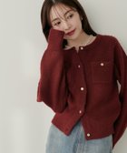 【ナチュラルクチュール/natural couture】のスフレヤーン金釦ポケ付きカーディガン ボルドー|ID: prp329100004793598 ipo3291000000034781680
