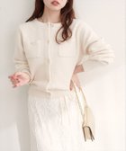 【ナチュラルクチュール/natural couture】のスフレヤーン金釦ポケ付きカーディガン アイボリー|ID: prp329100004793598 ipo3291000000034781681