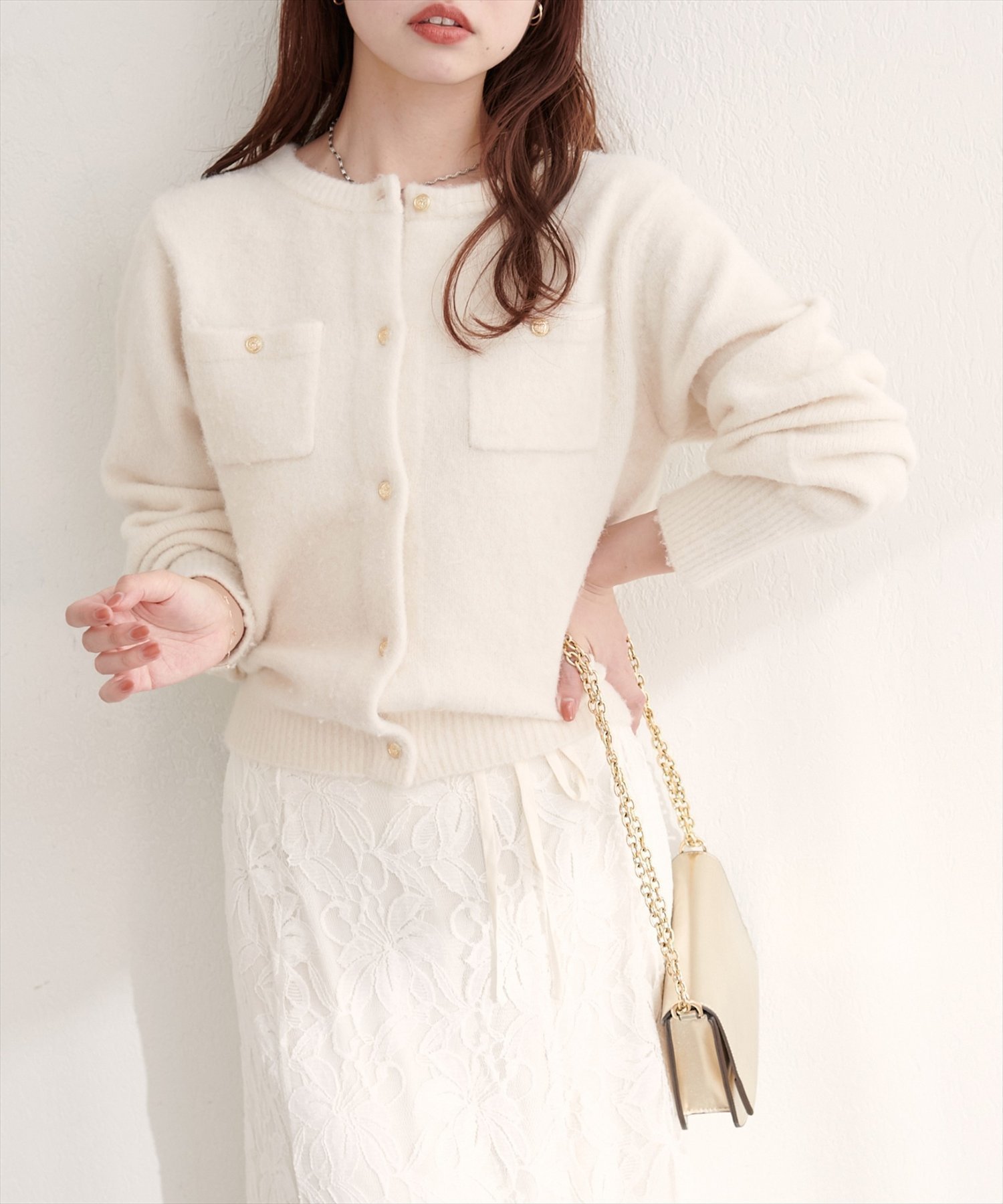 【ナチュラルクチュール/natural couture】のスフレヤーン金釦ポケ付きカーディガン インテリア・キッズ・メンズ・レディースファッション・服の通販 founy(ファニー) ファッション Fashion レディースファッション Fashion for Women トップス・カットソー Cut & Sew Tops カーディガン・羽織り Layered Style Cardigans アクセサリー Fashion Accessories カットソー Cut and Sewn Top カーディガン Cardigan, Knitwear クラシカル Classical, Vintage-Inspired シューズ Shoes, Footwear シンプル Simple, Minimal スニーカー Sneakers, Trainers ダウン Down, Puffer デニム Denim, Jeans Material バレエ Ballet, Ballet Style フェミニン Feminine, Girly フレア Flare, Flared フロント Front, Front Design ポケット Pocket, Pocket Detail リラックス Relax, Relaxed Fit ワイド Wide, Wide Fit 再入荷 Restock / Back in Stock エレガント 上品 Elegant 2025年 2025 2025-2026秋冬・A/W Autumn/Winter 2025–26 AW25–26 アイボリー|ID: prp329100004793598 ipo3291000000034781681