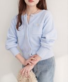 【ナチュラルクチュール/natural couture】のスフレヤーン金釦ポケ付きカーディガン サックスブルー|ID: prp329100004793598 ipo3291000000034781685