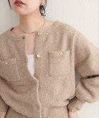 【ナチュラルクチュール/natural couture】のスフレヤーン金釦ポケ付きカーディガン モカ|ID: prp329100004793598 ipo3291000000034781688