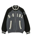 【エックスガール/X-girl】のX-girl/STADIUM KNIT JACKET BLACK|ID: prp329100004793663 ipo3291000000034782060